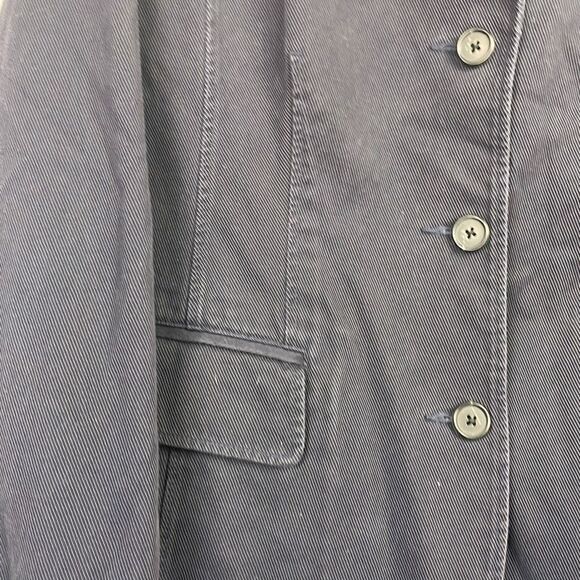 Vintage Lands End Womens Notched 3-Button Front Single Breasted Coat Blue 12 - Picture 5 of 11